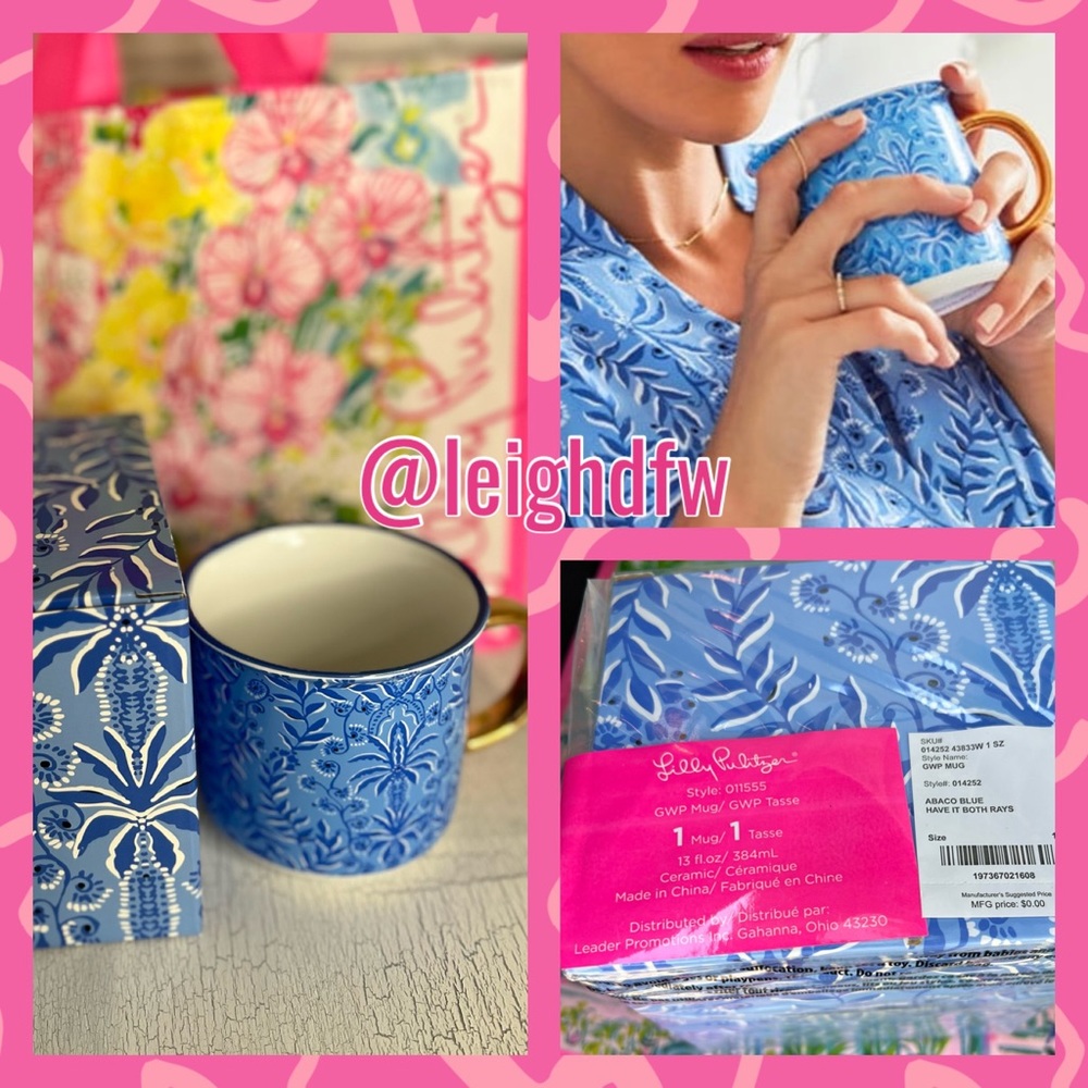 Lilly Pulitzer GWP Ceramic Mug & Lilly Tote Bag